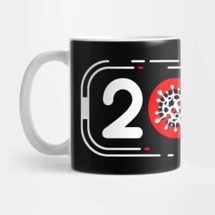 Vaccinated 2021 Black and White Text Based Design Mug